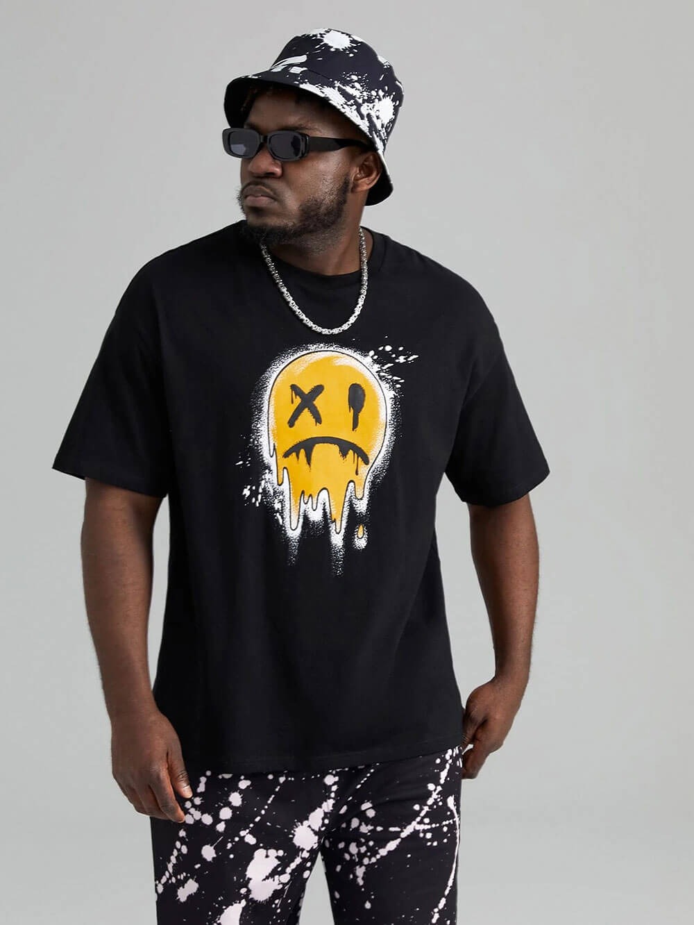 Cotton t-shirt with black